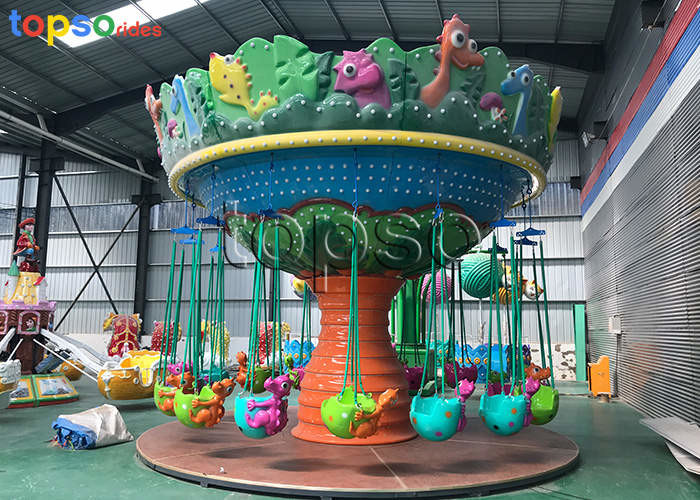 16 Seat Kids Flying Chair Ride Dinosaur Kids Swing Rides Color Customized