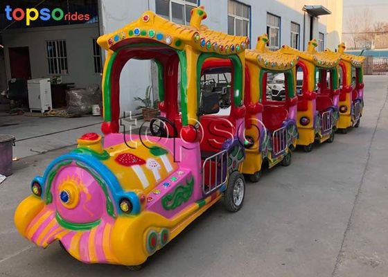 Mini Battery Train 16 Seats Mini Electric Train Shopping Mall Trackless Toy Train Battery ...