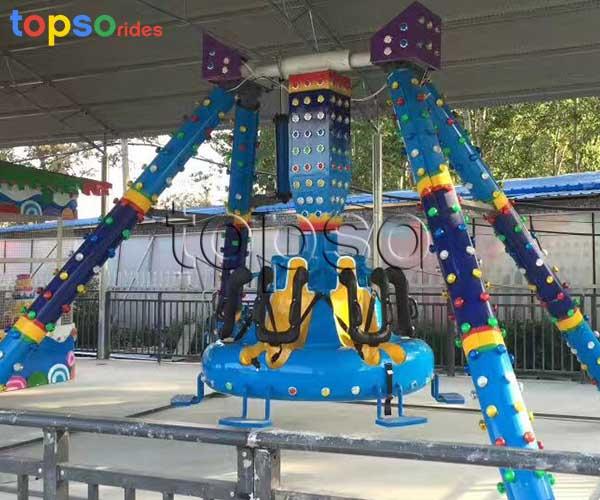 Frisbee Funfair Ride Indoor 380V Pendulum Amusement Ride Frisbee Carnival Ride RGB LED Lights
